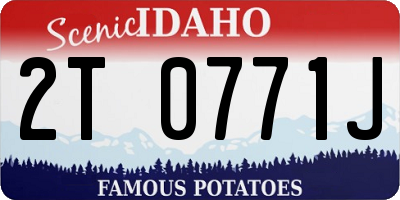 ID license plate 2T0771J