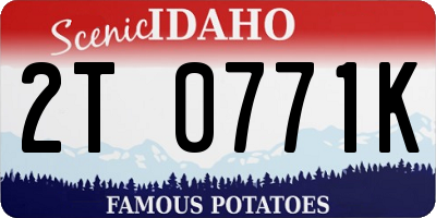 ID license plate 2T0771K