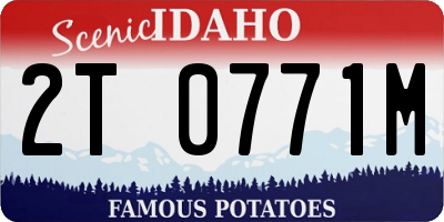 ID license plate 2T0771M