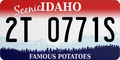 ID license plate 2T0771S