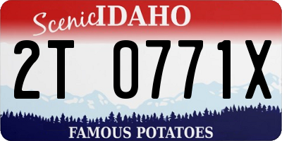 ID license plate 2T0771X