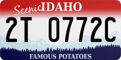 ID license plate 2T0772C