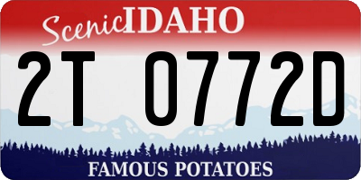 ID license plate 2T0772D