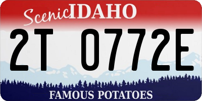 ID license plate 2T0772E