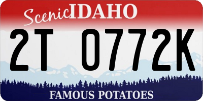 ID license plate 2T0772K