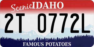 ID license plate 2T0772L