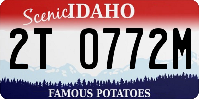 ID license plate 2T0772M