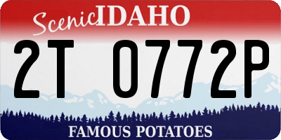 ID license plate 2T0772P