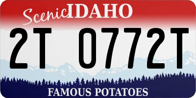 ID license plate 2T0772T