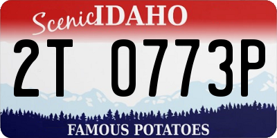 ID license plate 2T0773P