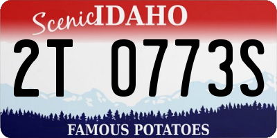 ID license plate 2T0773S