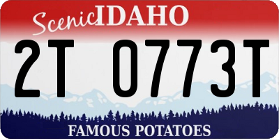 ID license plate 2T0773T