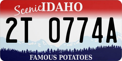 ID license plate 2T0774A