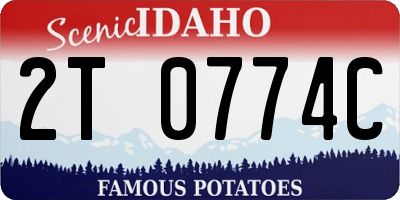 ID license plate 2T0774C