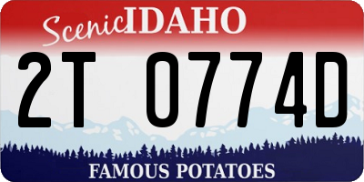 ID license plate 2T0774D