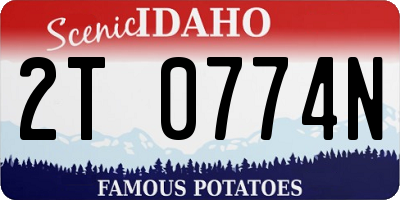 ID license plate 2T0774N