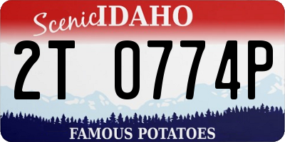 ID license plate 2T0774P