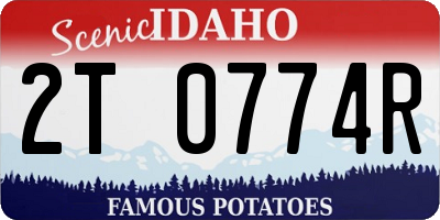 ID license plate 2T0774R