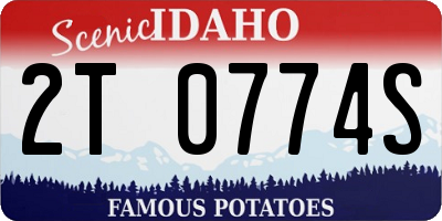 ID license plate 2T0774S