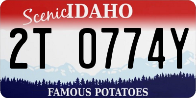 ID license plate 2T0774Y