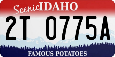ID license plate 2T0775A