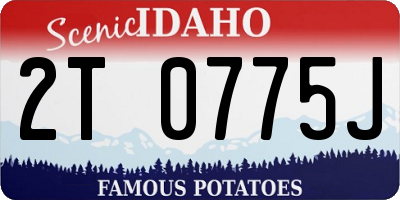 ID license plate 2T0775J