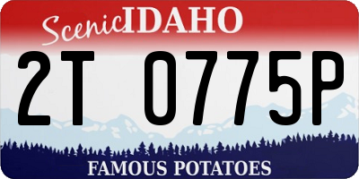 ID license plate 2T0775P