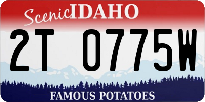 ID license plate 2T0775W