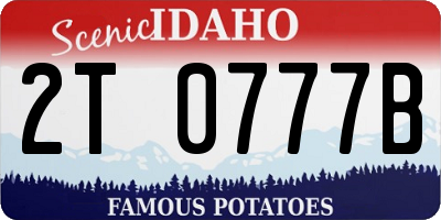 ID license plate 2T0777B