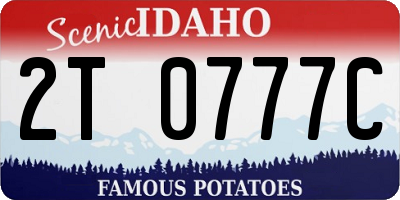 ID license plate 2T0777C