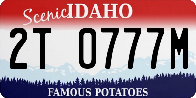 ID license plate 2T0777M