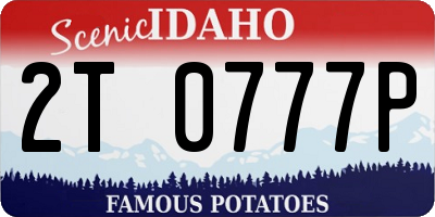 ID license plate 2T0777P