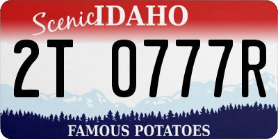 ID license plate 2T0777R