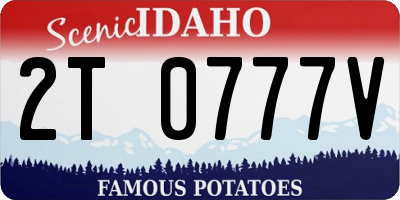 ID license plate 2T0777V