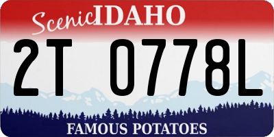 ID license plate 2T0778L