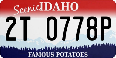 ID license plate 2T0778P