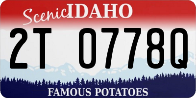 ID license plate 2T0778Q