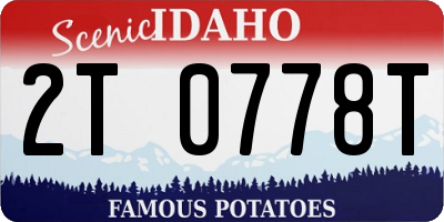 ID license plate 2T0778T