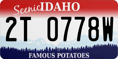 ID license plate 2T0778W
