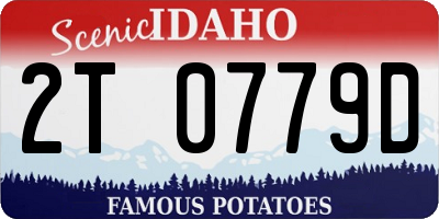 ID license plate 2T0779D