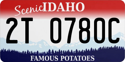 ID license plate 2T0780C