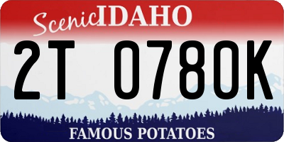 ID license plate 2T0780K