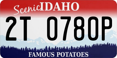ID license plate 2T0780P