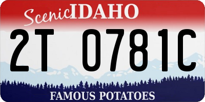 ID license plate 2T0781C