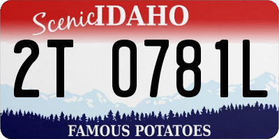 ID license plate 2T0781L