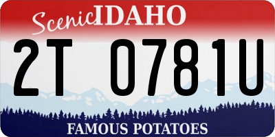 ID license plate 2T0781U
