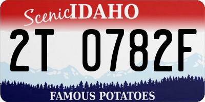 ID license plate 2T0782F
