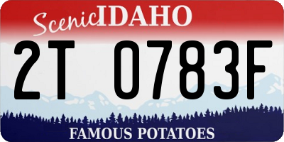 ID license plate 2T0783F