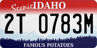 ID license plate 2T0783M