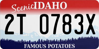 ID license plate 2T0783X